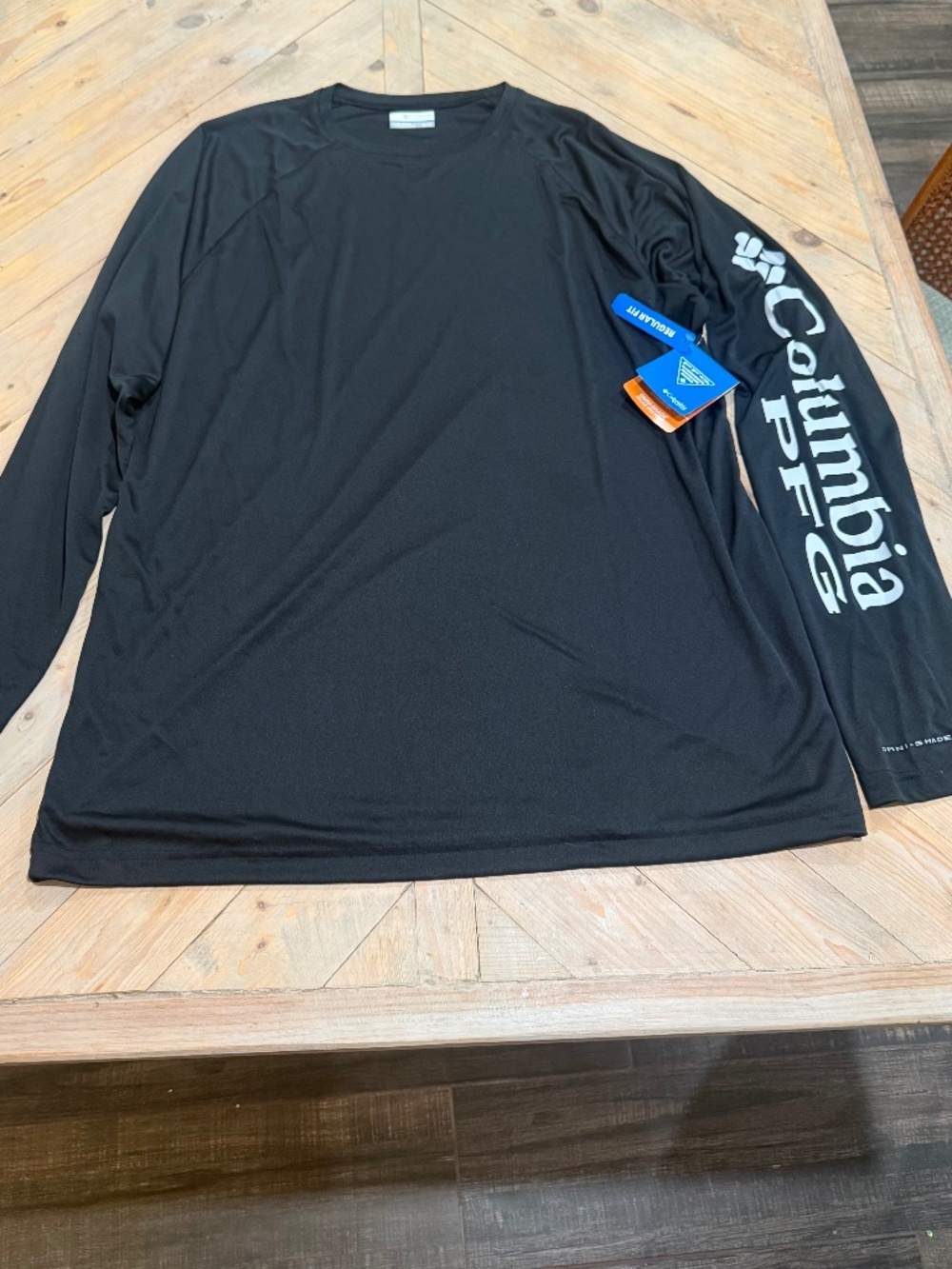 Columbia Men's PFG Terminal Tackle Long Sleeve Fishing Shirt, Black Size XLarge